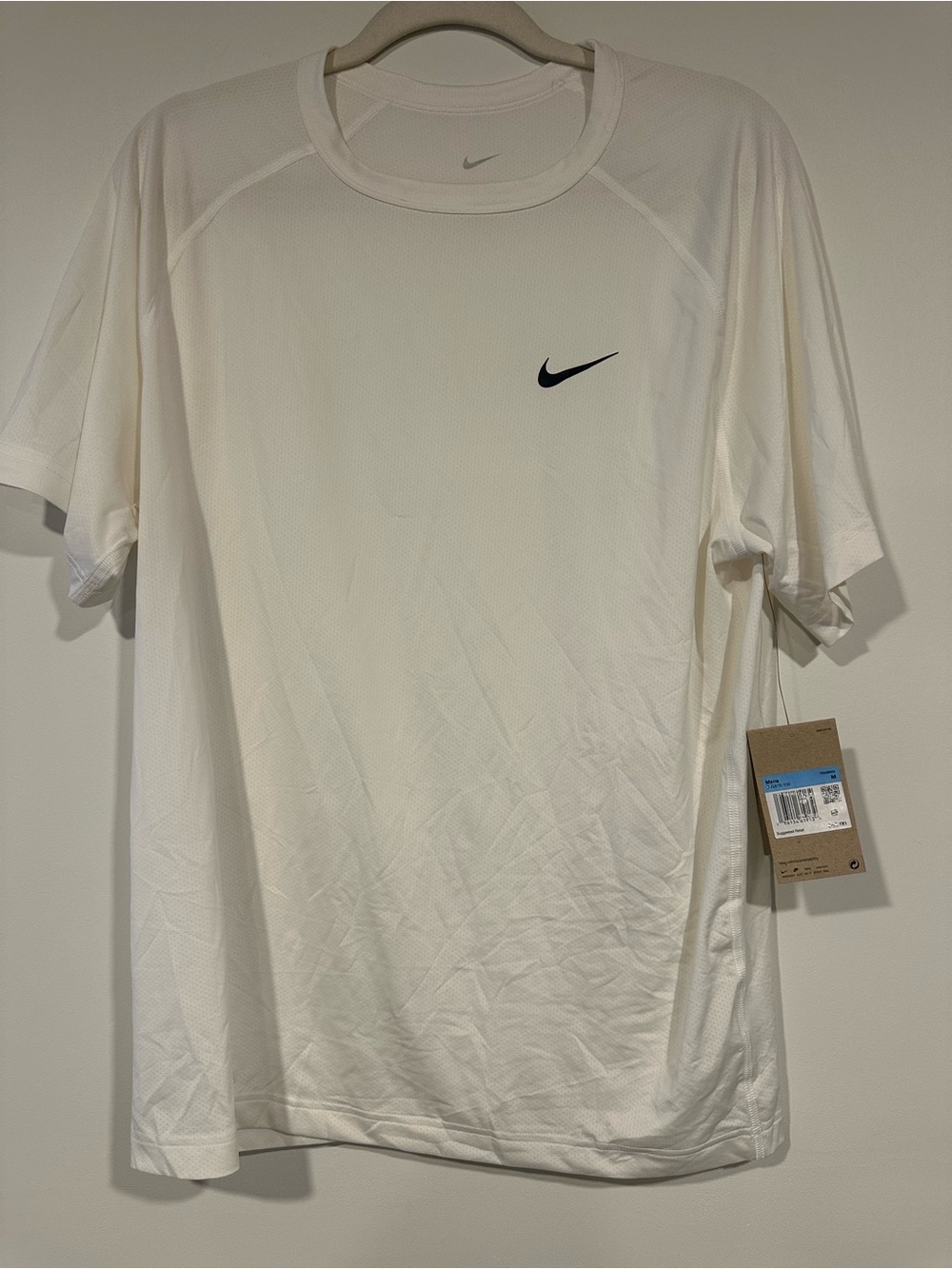 NWT Nike DV9815-100 Dri Fit Ready Men's White Short Sleeve Training Shirt Size M